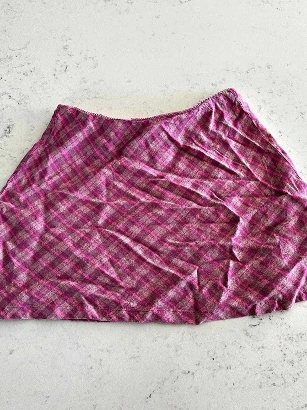 Old Navy Plaid Mini Skirt in Pink & Purple Size Medium Girls